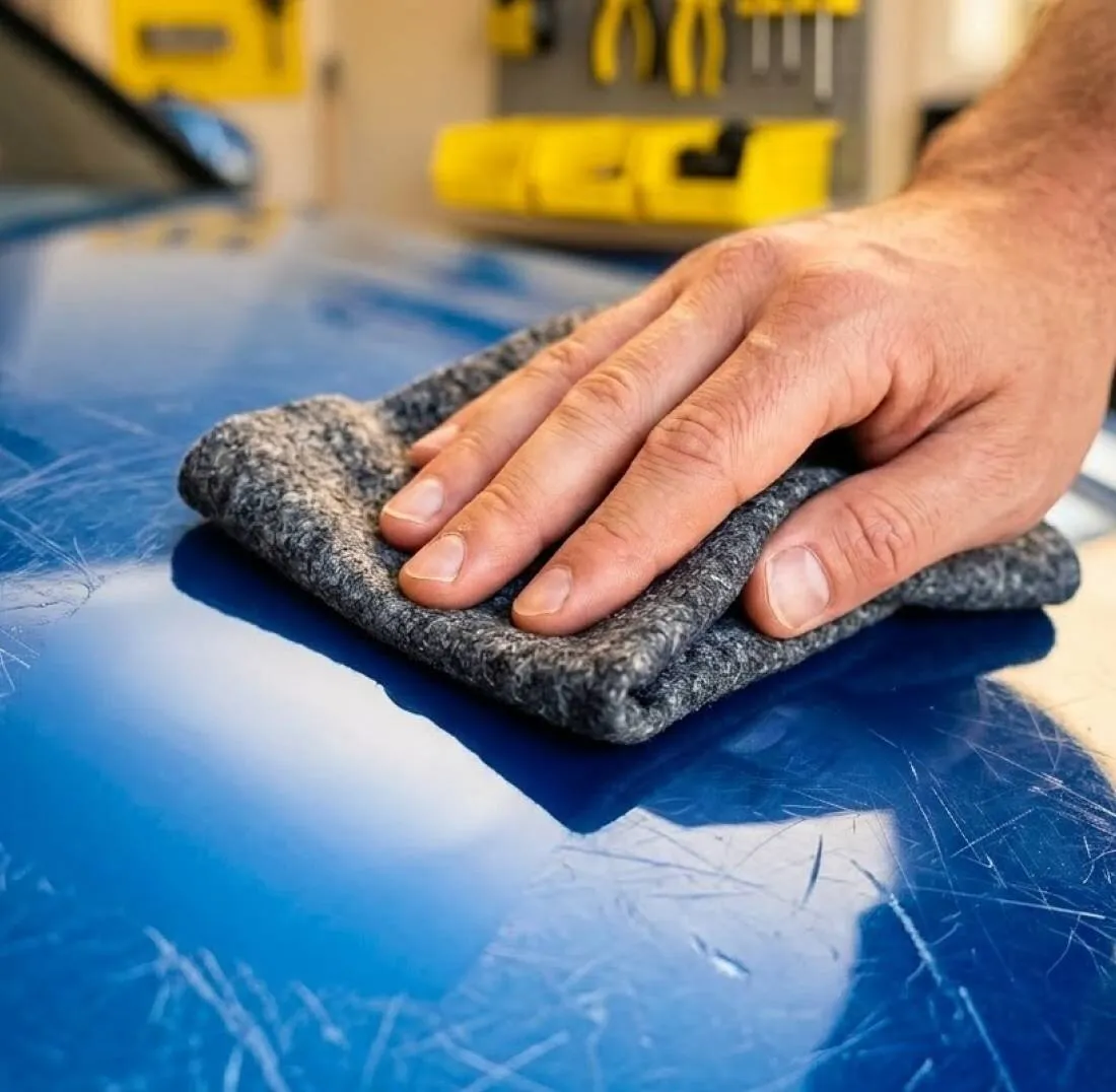 NanoWipe car cloth restoring a glossy finish